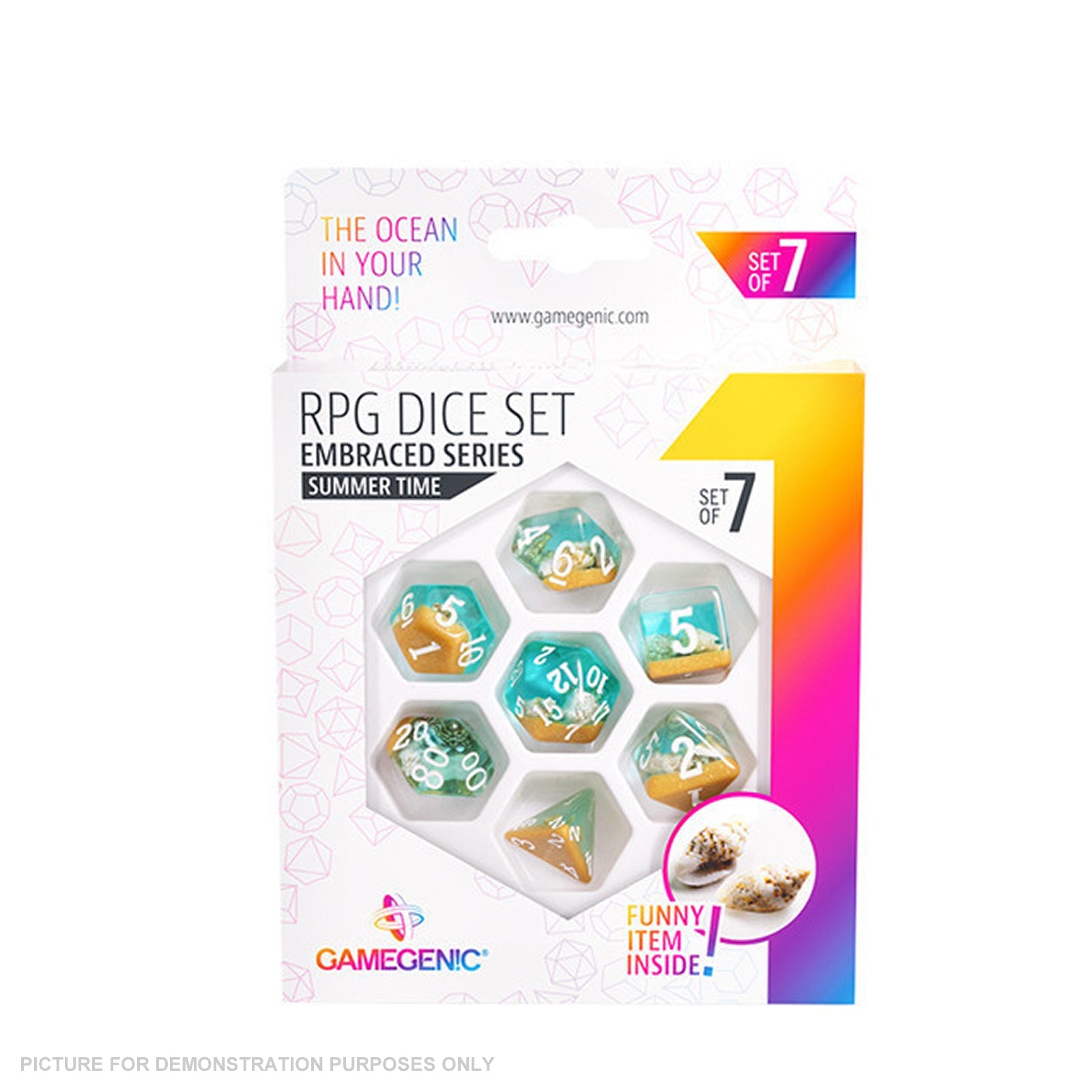 Gamegenic Embraced Series - Summer Time - RPG Dice Set (7pcs)